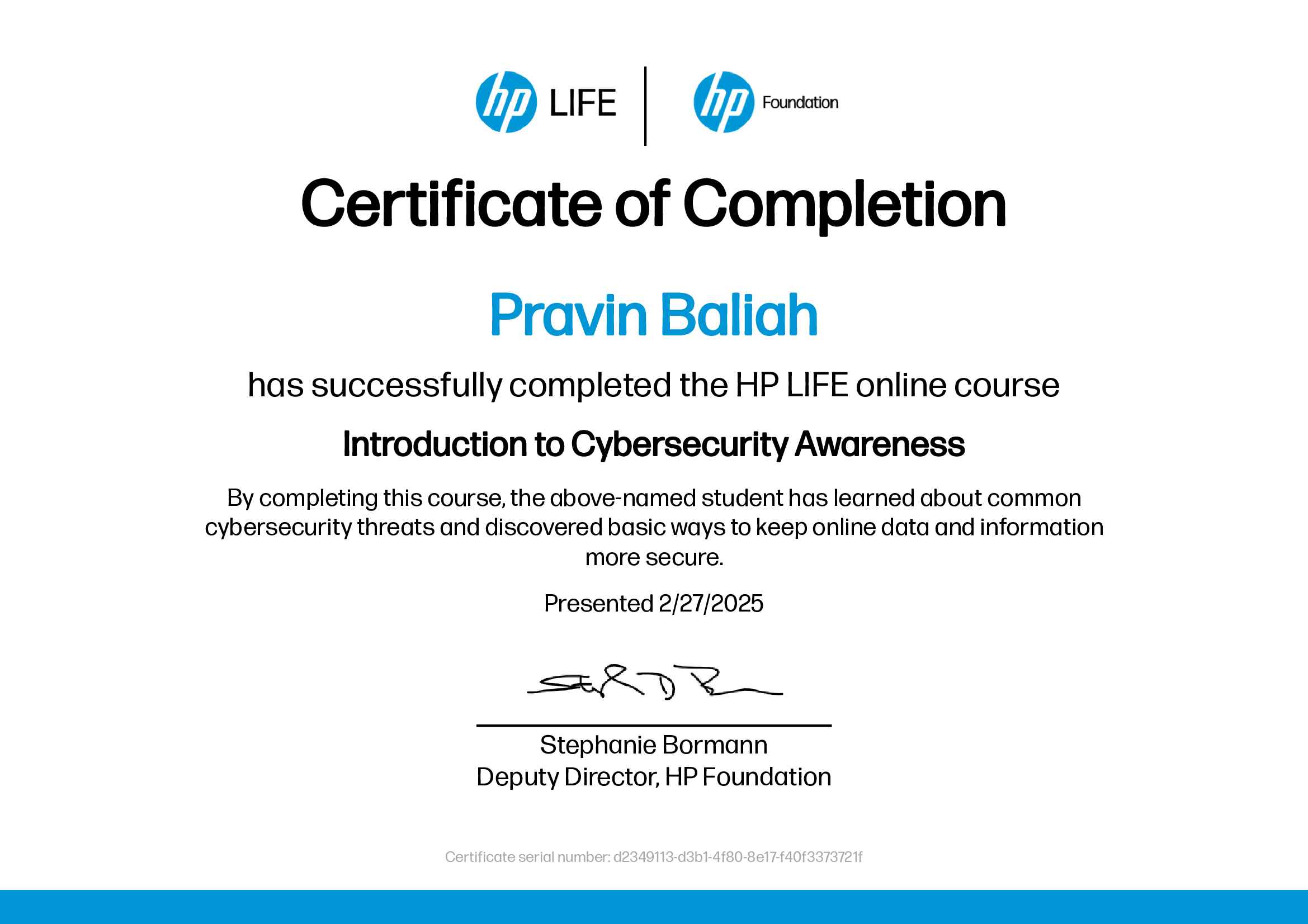 Introduction to Cybersecurity Awareness